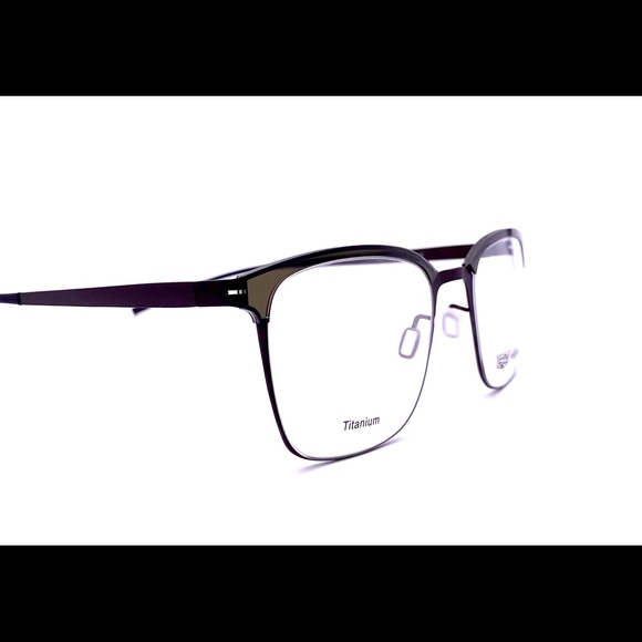 Titanium Eyeglasses Lightweight & Durable BrownW/ Black Accent 51-21 - Picture 7 of 8